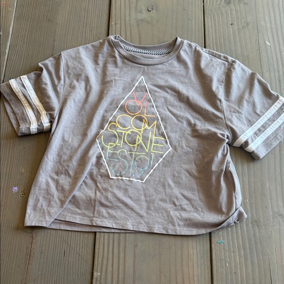 Volcom Kids Gray Tee with Neon Graphic - Picture 1 of 1